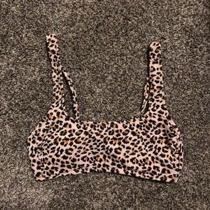 Target Xhileration Light Pink Leopard Bikini Top